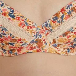 Salome SOUTIEN-GORGE EMBOITANT GROSSESSE IVOIRE/BLEU -Culottes RougeGorge Soldes 11031700 Z