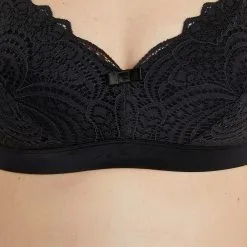DENTELLE SOUTIEN-GORGE ALLAITEMENT NOIR -Culottes RougeGorge Soldes 11032101 Z