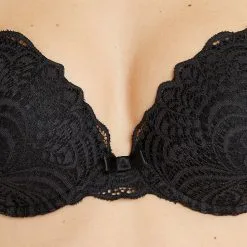 DENTELLE SOUTIEN-GORGE PUSH NOIR -Culottes RougeGorge Soldes 11145801 Z