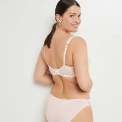 DENTELLE SOUTIEN-GORGE EMBOITANT POUDRE -Culottes RougeGorge Soldes 11145902 D