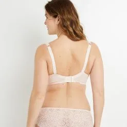 DENTELLE SOUTIEN-GORGE GRANDS BONNETS POUDRE -Culottes RougeGorge Soldes 11186003 D