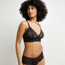 DENTELLE SOUTIEN-GORGE SANS ARMATURES NOIR
