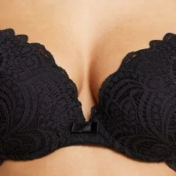 DENTELLE SOUTIEN-GORGE PUSH NOIR -Culottes RougeGorge Soldes 11193701 Z