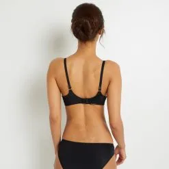 SYARA SOUTIEN-GORGE AMPLI EMBOITANT NOIR -Culottes RougeGorge Soldes 11286102 D