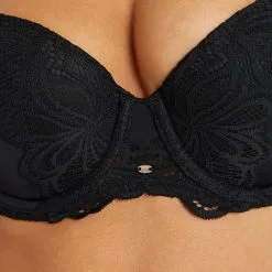 SYARA SOUTIEN-GORGE AMPLI EMBOITANT NOIR -Culottes RougeGorge Soldes 11286102 Z