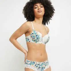 SYARA SOUTIEN-GORGE AMPLI EMBOITANT BLANC/VERT