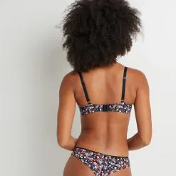 SYARA SOUTIEN-GORGE PUSH UP NOIR/ROSE -Culottes RougeGorge Soldes 11286202 D