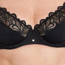 SYARA SOUTIEN-GORGE EMBOITANT NOIR -Culottes RougeGorge Soldes 11286302 Z