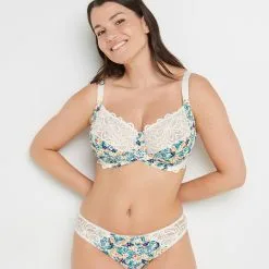 SYARA SOUTIEN-GORGE GRANDS BONNETS BLANC/VERT