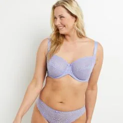 DENTELLE SOUTIEN-GORGE GRANDS BONNETS LILAS