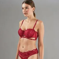 APOLLON SOUTIEN-GORGE BALCONNET DENTELLE BORDEAUX