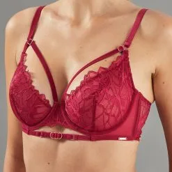 APOLLON SOUTIEN-GORGE EMBOITANT DENTELLE BORDEAUX -Culottes RougeGorge Soldes 11300000 Z