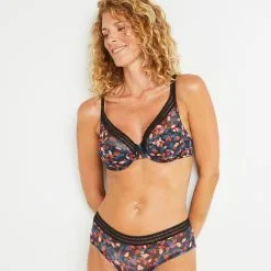 ANTONIA SOUTIEN-GORGE FOULARD NOIR/ROSE