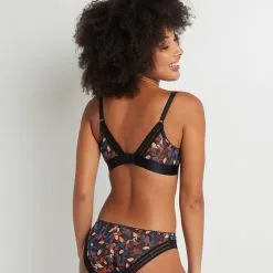 ANTONIA SOUTIEN-GORGE SANS ARMATURES NOIR/ROSE 7 ANTONIA SOUTIEN-GORGE SANS ARMATURES NOIR/ROSE -Culottes RougeGorge Soldes 11302500 D