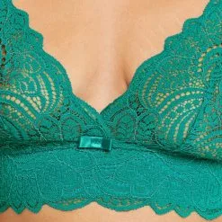 DENTELLE SOUTIEN-GORGE SANS ARMATURES VERT -Culottes RougeGorge Soldes 11307000 Z