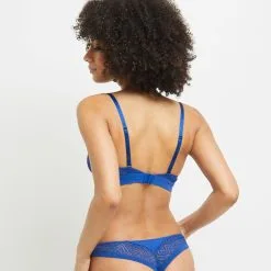Cleo SOUTIEN-GORGE BRASSIERE BLEU -Culottes RougeGorge Soldes 11311200 D
