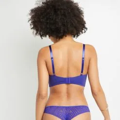 BICHETTE SOUTIEN-GORGE SANS ARMATURES VIOLET -Culottes RougeGorge Soldes 20003900 D