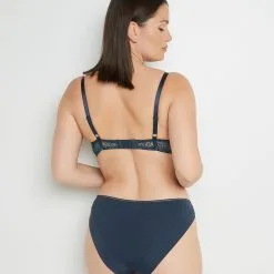 Ali SOUTIEN-GORGE AMPLIFORME DENTELLE MULTICO BLEU -Culottes RougeGorge Soldes 20009600 D