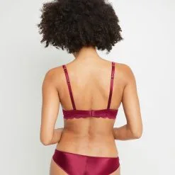 Bali SOUTIEN-GORGE AMPLIFORME EMBOITANT BORDEAUX -Culottes RougeGorge Soldes 20013600 D