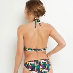 Lilou MAILLOT DE BAIN TRIANGLE ARMATURES MULTICO ROSE -Culottes RougeGorge Soldes 20015500 D