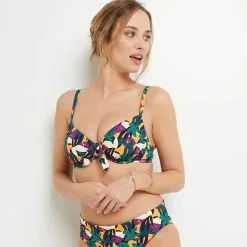 Lilou MAILLOT DE BAIN EMBOITANT MULTICO ROSE