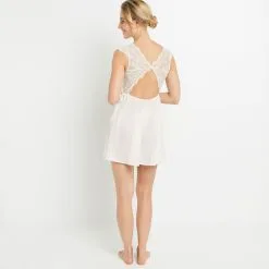 TINA NUISETTE DENTELLE BLANC 7 TINA NUISETTE DENTELLE BLANC -Culottes RougeGorge Soldes 20018200 D