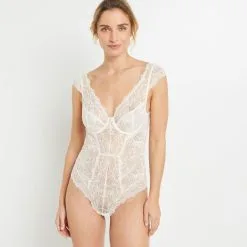 TINA BODY FOULARD DENTELLE BLANC