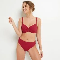 Lotus MAILLOT DE BAIN SLIP MAXI ROUGE -Culottes RougeGorge Soldes 20021301 D