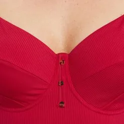 Lotus MAILLOT DE BAIN 1PC GRANDS BONNETS ROUGE -Culottes RougeGorge Soldes 20021901 Z gt