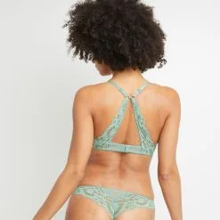 BERRIE SOUTIEN-GORGE PUSH DENTELLE Vert Clair -Culottes RougeGorge Soldes 20023400 D