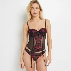 Betty GUEPIERE TULLE BRODE MULTICO NOIR