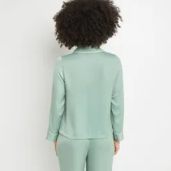 BERLIOZ CHEMISE MANCHES LONGUES Vert Clair -Culottes RougeGorge Soldes 20029000 D