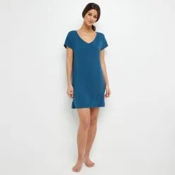 Bambou NUISETTE MANCHES COURTES PETROLE