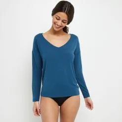 Bambou T-SHIRT MANCHES LONGUES PETROLE