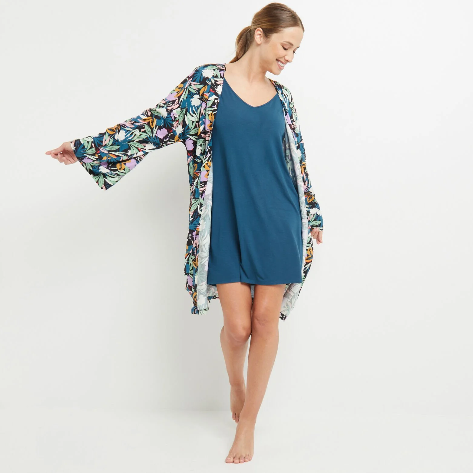 BECKIE DESHABILLE MULTICO BLEU 1 BECKIE DESHABILLE MULTICO BLEU