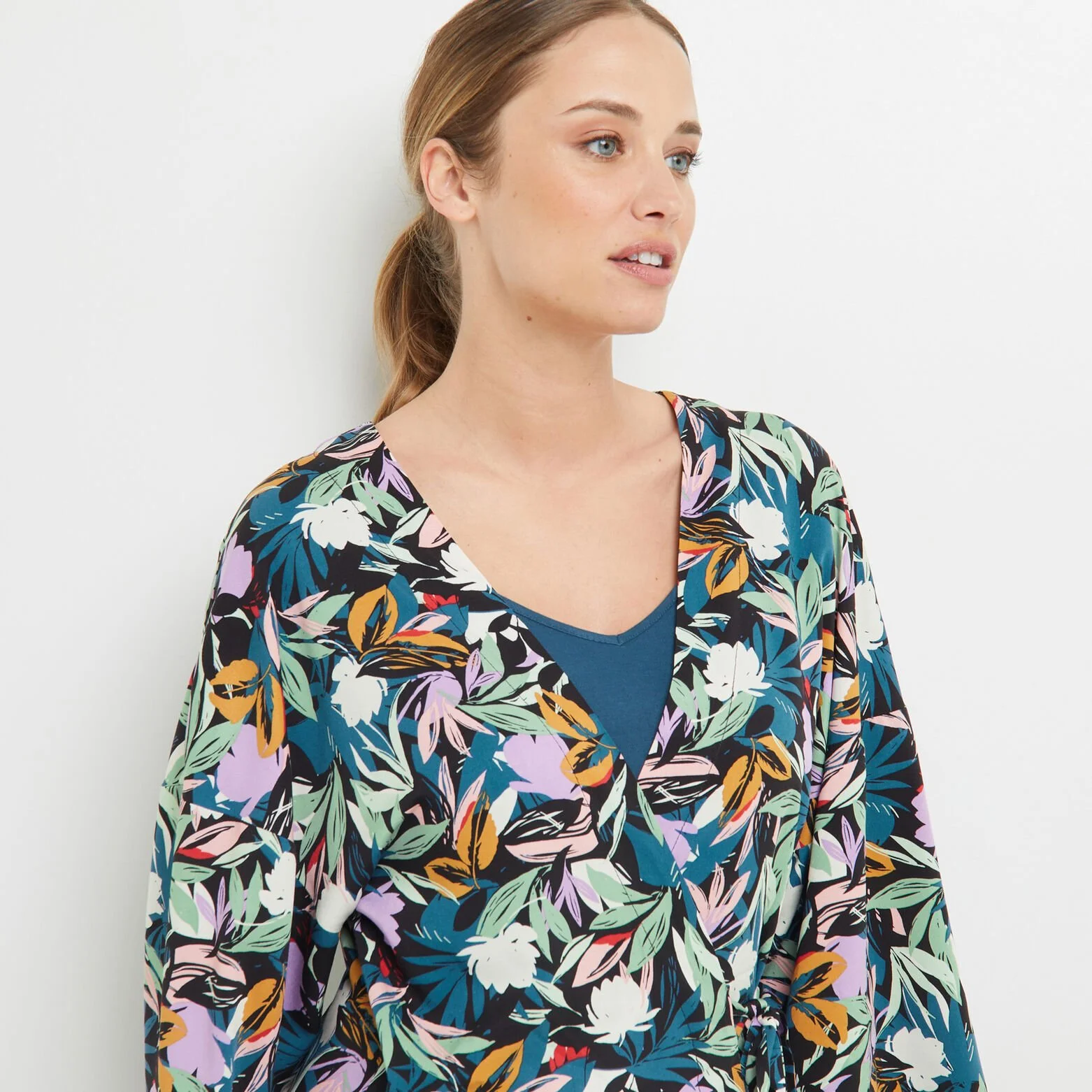 BECKIE DESHABILLE MULTICO BLEU 2 BECKIE DESHABILLE MULTICO BLEU – Image 2