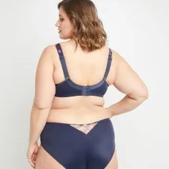 Blanche SOUTIEN-GORGE GRANDS BONNETS MULTICO BLEU -Culottes RougeGorge Soldes 20032000 D gt