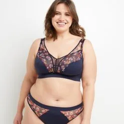 Blanche SOUTIEN-GORGE GRANDS BONNETS MULTICO BLEU