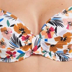 Luna MAILLOT DE BAIN AMPLIFORME ECRU -Culottes RougeGorge Soldes 20034000 Z