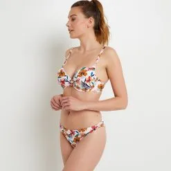 Luna MAILLOT DE BAIN SLIP MINI ECRU -Culottes RougeGorge Soldes 20034400 D