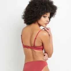 Leonie MAILLOT DE BAIN TRIANGLE BORDEAUX -Culottes RougeGorge Soldes 20035400 D