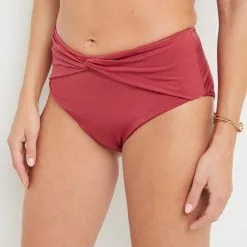 Leonie MAILLOT DE BAIN CULOTTE HAUTE BORDEAUX