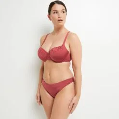 Leonie MAILLOT DE BAIN BRESILIEN BORDEAUX -Culottes RougeGorge Soldes 20036100 C