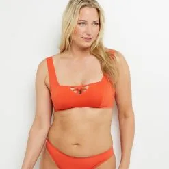 Lisa MAILLOT DE BAIN BRASSIERE ORANGE -Culottes RougeGorge Soldes 20049202 C