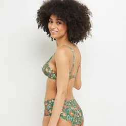 Laika MAILLOT DE BAIN TRIANGLE VERT -Culottes RougeGorge Soldes 20050800 D