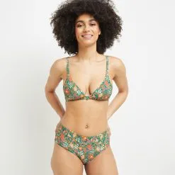 Laika MAILLOT DE BAIN CULOTTE HAUTE VERT -Culottes RougeGorge Soldes 20053900 D