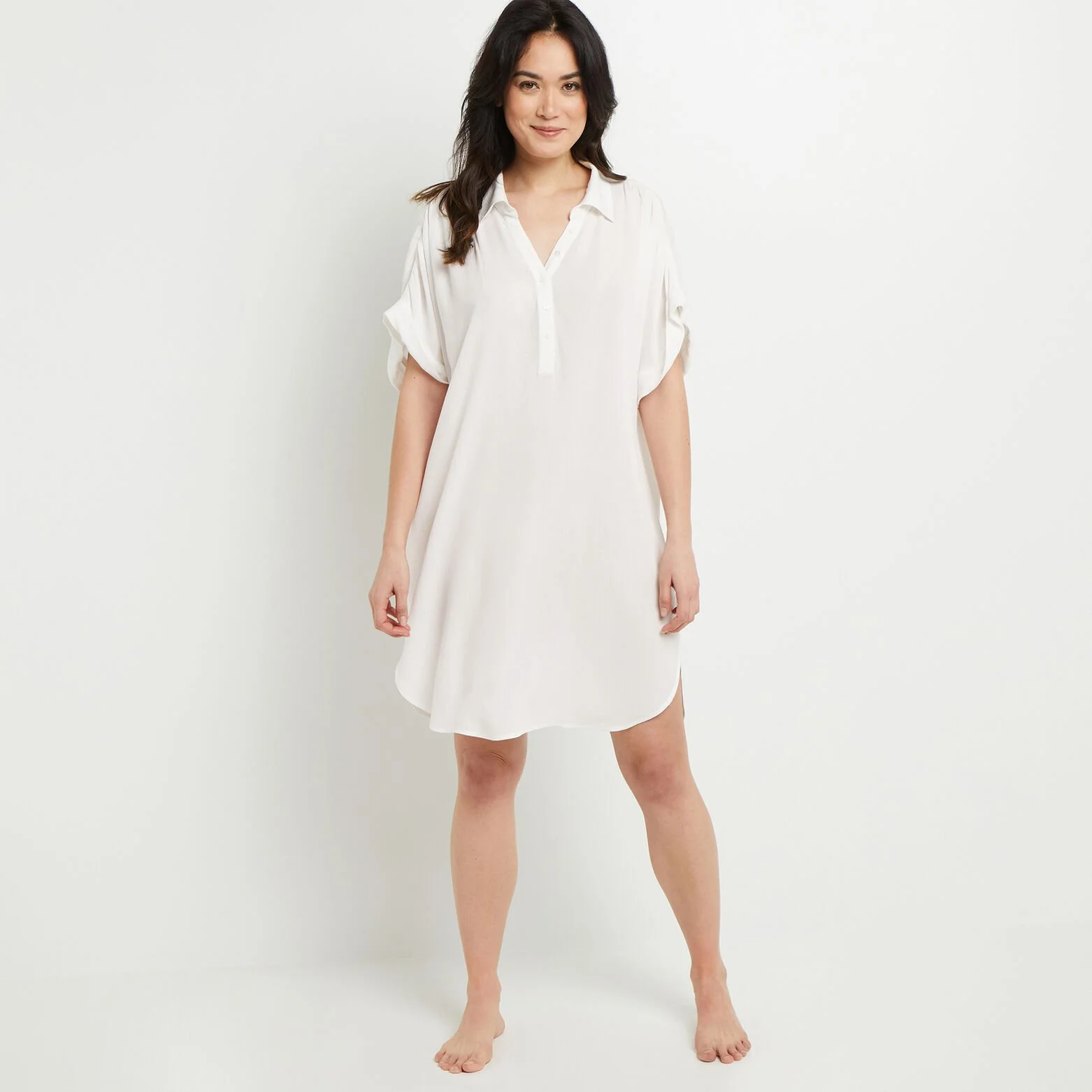 LEILA TUNIQUE BEACHWEAR BLANC 1 LEILA TUNIQUE BEACHWEAR BLANC