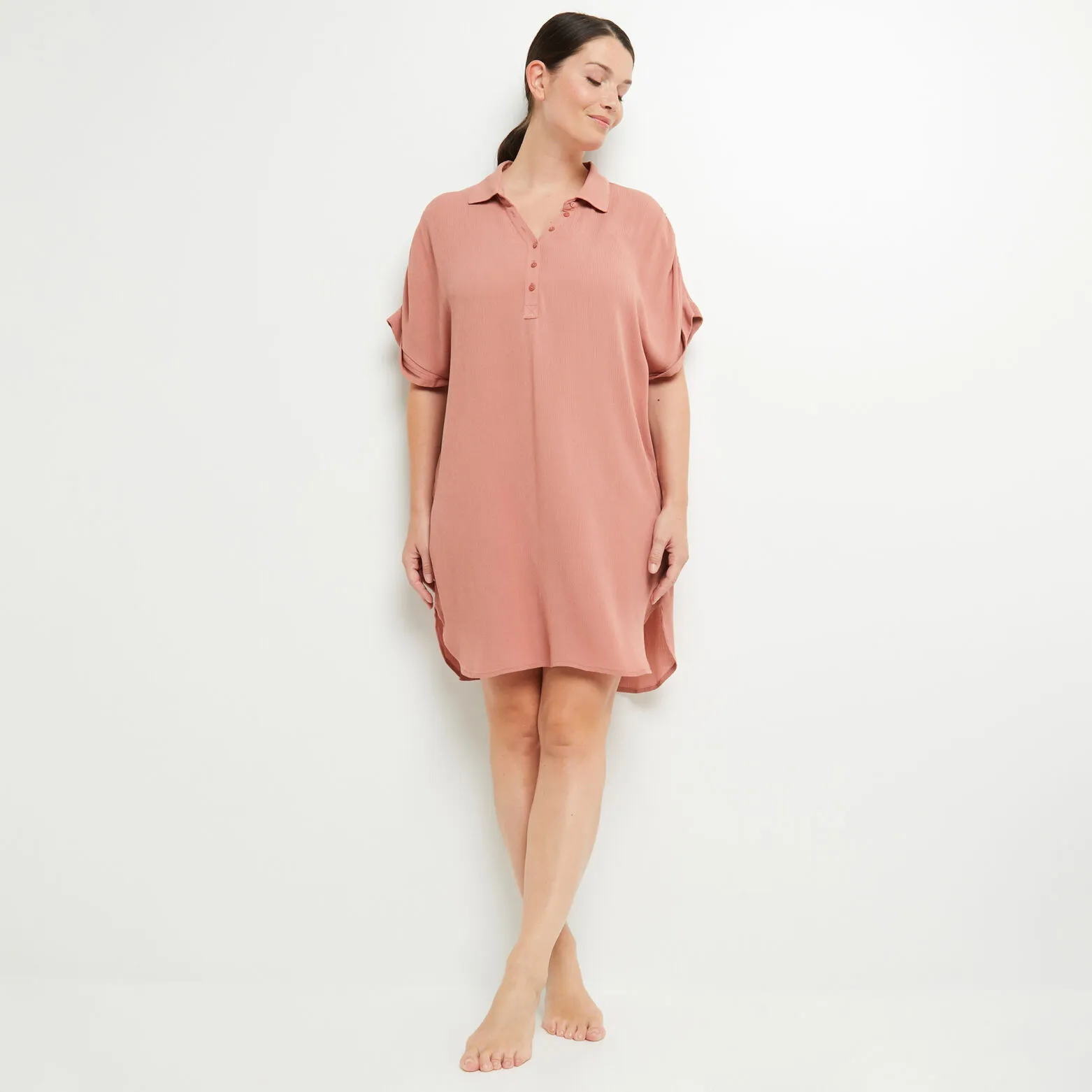 LEILA TUNIQUE BEACHWEAR ROSE 5 LEILA TUNIQUE BEACHWEAR ROSE – Image 5