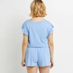 BILL SHORT COTON BLEU CLAIR -Culottes RougeGorge Soldes 20065700 D