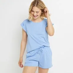 BILL TEE SHIRT MANCHES COURTES COTON BLEU CLAIR